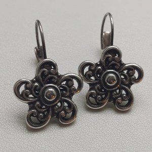 Brighton Silver Flower Earrings